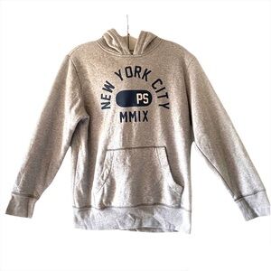 P.S Aeropostale Boys Gray Pullover Sweatshirt Hoodie New York City PS MMIX Sz 12